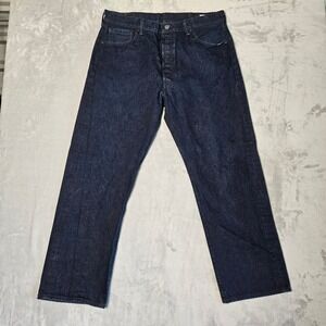 Levi's 501 Jeans Dark Wash Button‎ Fly Men's W38 L32 White Oak Made in Mexico